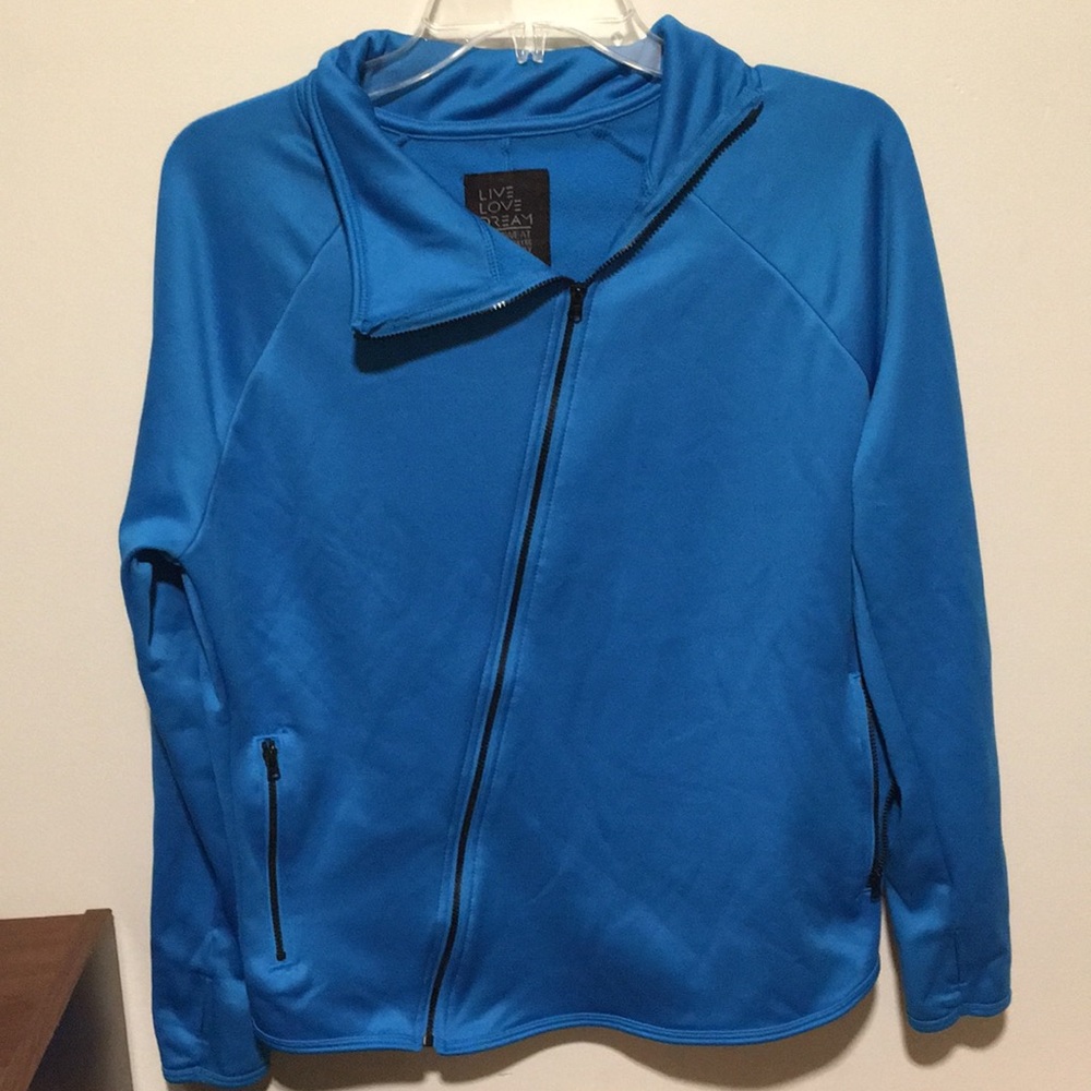 Aeropostale Women’s Athletic Blue Zip-up Sweatshirt (size M)
